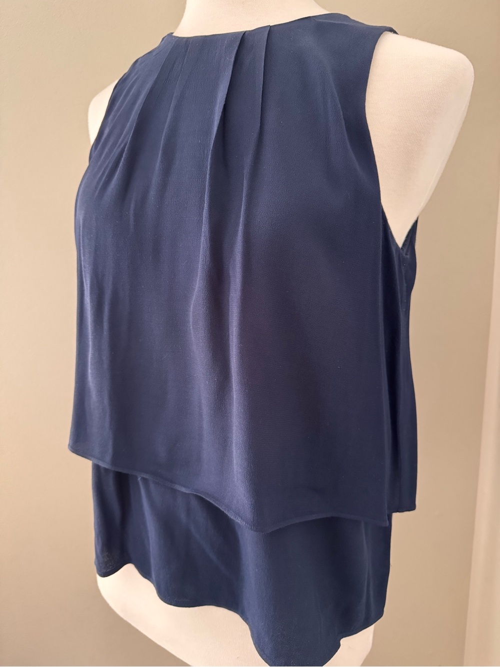 J. Crew Tiered Chiffon Sleeveless Blouse 10